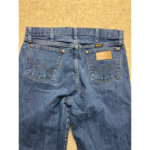 Wrangler 13MWZPW Cowboy Cut Medium Wash Denim Jeans 33 X 34 - Picture 4 of 8